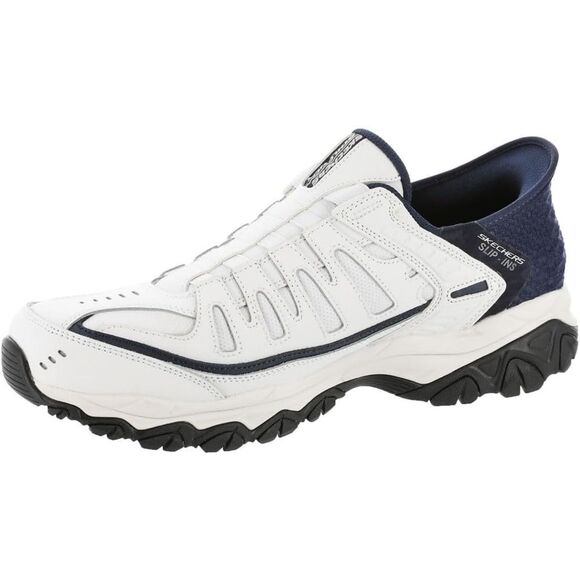 Skechers Men’s Afterburn M. Fit Grill Captain Slip-ins Sneaker White/Navy Size 8 - Picture 2 of 8